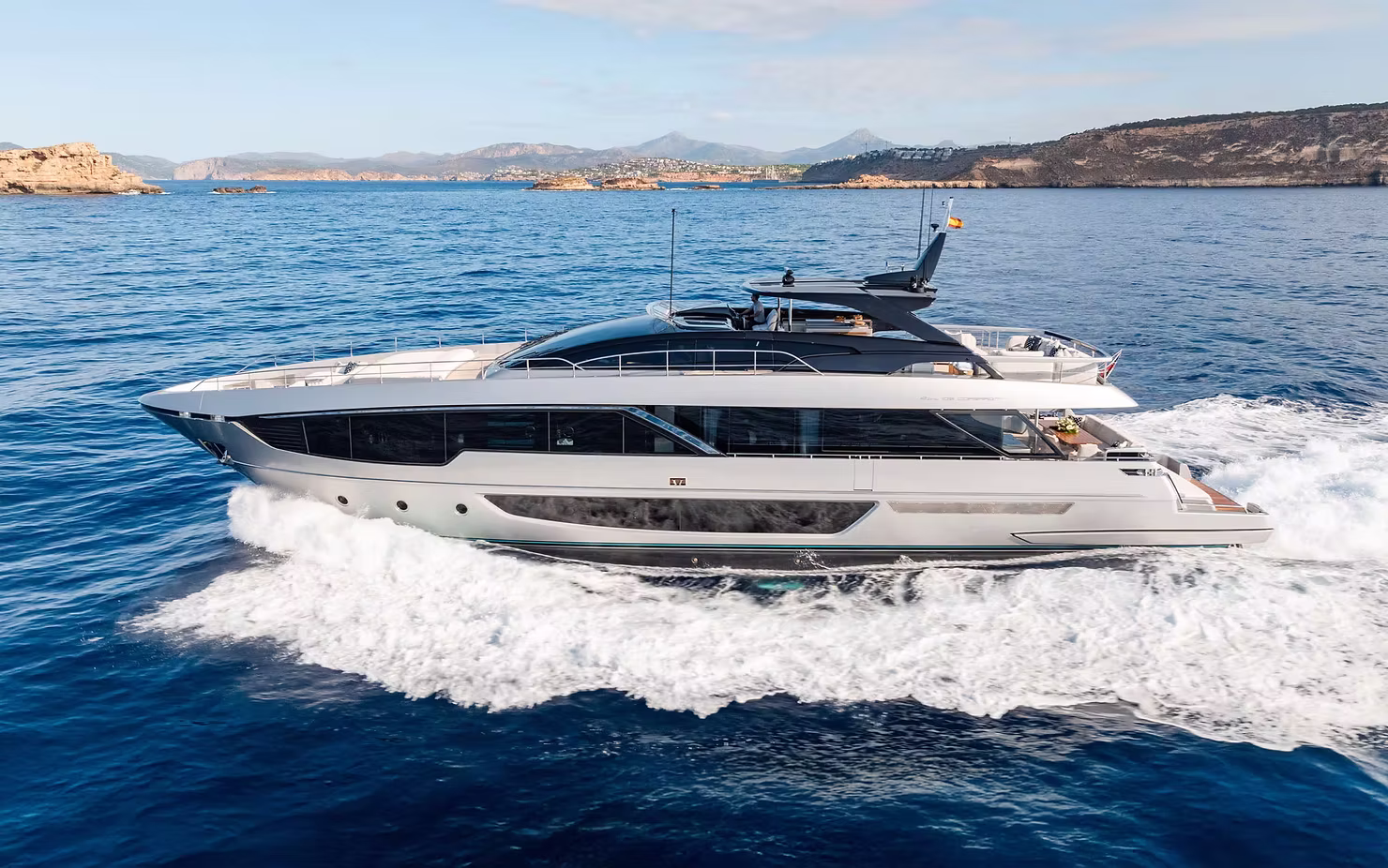 Luxury yacht at sea