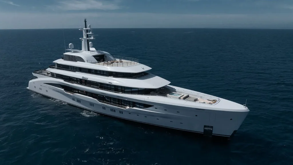 Energy 77.8 metre Amels superyacht cruising at sea